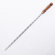 Шампур нержавеющий 670*12*3 мм с деревянной ручкой в Сыктывкаре