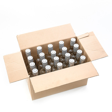20 бутылок "Фляжка" 0,5 л с пробками гуала в коробке в Сыктывкаре
