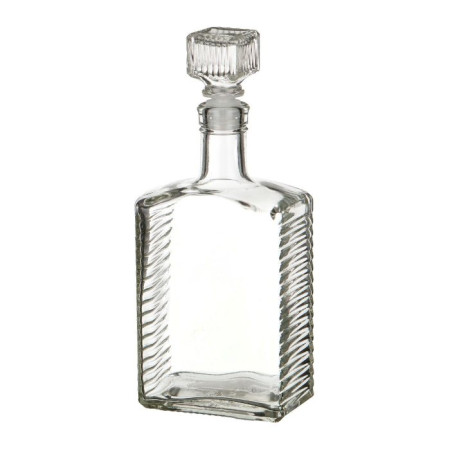 Бутылка (штоф) "Кристалл" стеклянная 0,5 литра с пробкой  в Сыктывкаре